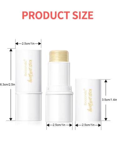 Multifunctional Makeup Stick 3D Highlighter Blush and Rouge Lip Stick Waterproof Highlighter Blush Stick Cream Texture Anti-Sweat Makeup Stick for Cheeks Lips and Eyes Highlighter (No. 02) - Buy Online on GoSupps.com