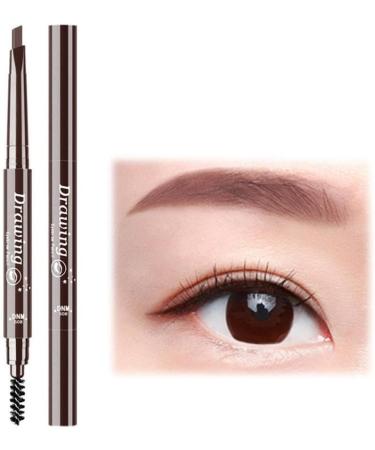 twcrvil Eyebrow Pencil Natural 2MM Rotary Pen Lightweight Lasting Makeup Tool Exquisite Eyebrow Pen with Eyebrow Brush Coffee Color - Buy Online on GoSupps.com
