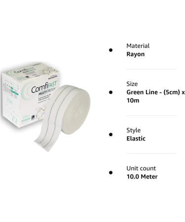 Comfifast Elastic Multistretch Bandage Green Line 5cm x 10m - Medium Limbs -10-25cm Circumference - Buy Online on GoSupps.com