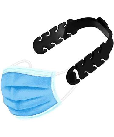 Adjustable Mask Holder - 5 Pack Anti-Slip Silicone Ear Protection Bands for Adults & Kids - Black - Buy Online on GoSupps.com
