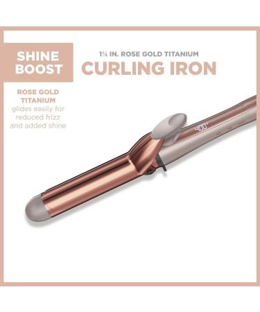 Titanium Curling Iron Luxe Series - Rose Gold Professional Hair Styling Tool | Fast Heating Adjustable Temperature | Salon-Quality Curls | 1.25 inch - Buy Online on GoSupps.com