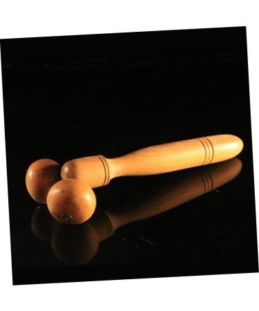 Gleavi V-Shape Face Massage Roll Set - 2 Metal & Wooden Eye Fatigue Rollers for Yoga Relaxation - 3D Skin Care & Acupuncture Devices (19x5x2cm) - Buy Online on GoSupps.com