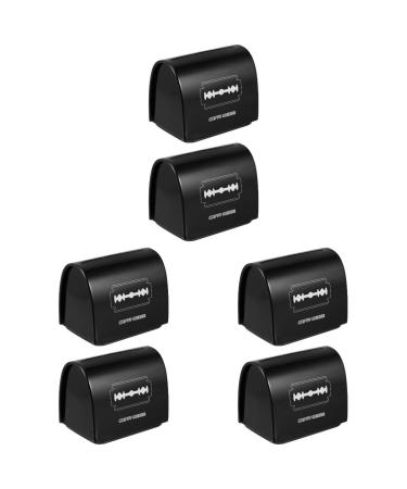 PopetPop 6 STK Klinge Storage Box Storage container for hairdressing salons square waste travel case for razor holder for safety razor sharp box iron male man