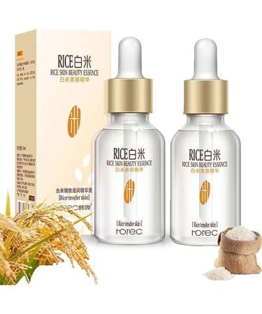 1/2/3/5Pcs Rice Skin Beauty Essence Volcanic Collagen Rice Camy Serum Rice Serum Anti Aging Serum White Rice Serum Volcanic Rice Anti-Wrinkle Lifting Serum Beauty Moisturizing White Rice Essence 15ml (2Count (Pack of 2))