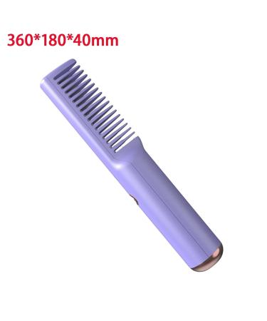 Milageto Cordless Hair Straightener USB Charging Anti-Scald Electric Hot Comb for Travel | Dual Purpose Heated Comb - Violet - Buy Online on GoSupps.com