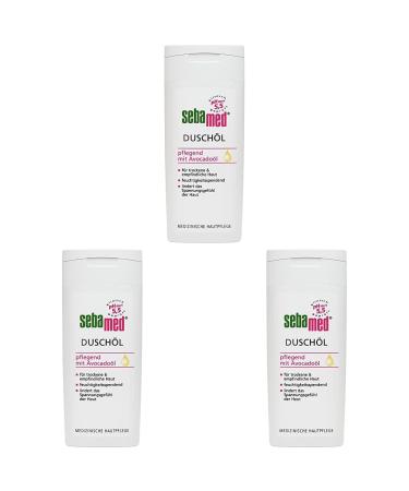 Sebamed shower oil for the gentle and particularly nourishing cleaning of the sensitive and dry skin with over 50% oil content* 200 ml (pack of 3) 200 ml (3 -pack)