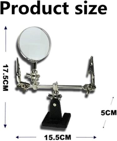 WolFum Magnifying Glasses Desktop Hands Free Magnifying Glass Auxiliary Clamp Repair Clip Magnifier Folding Iron Stand Phone Repair Identification Electronic Welding Engraving 62Mm The New - Buy Online on GoSupps.com