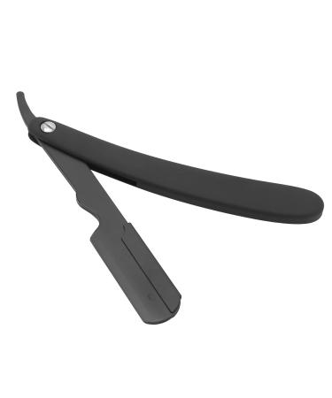 Manual Razor Stainless Steel Razor for Home Hair Salon Barber Shop(Black)
