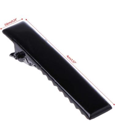 Lyguy Crocodile Terminals - 10 Black Metal Clamps 1 Tine Hair Clips | 4 cm Grinding Clips for DIY Projects - International Shipping Available - Buy Online on GoSupps.com