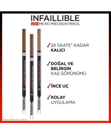 L'Or al Paris Brow Artist Skinny Definer 109 Ebony - Extra Fine Eyebrow Pencil with Brush for Precise Filling & Defining Brows - 1 Piece - Buy Online on GoSupps.com