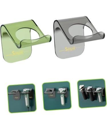 Minkissy 2-Piece Wall-Mounted Electric Shaver Holder Self-Adhesive Razor Organizer for Shower & Bathroom - Buy Online on GoSupps.com