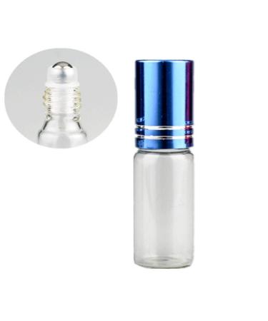 Shulishishhop essential oils roll on bottle empty 5ml glass scooter bottles for essential oils glass roller bottles for essential oils etheric oil bottles Blue