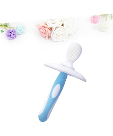 Hapinary Baby Toothbrush - Soft Silicone Training Toothbrush for Toddlers | Children's Oral Care | Milk Teeth Hand Toothbrush | 1 Pack Blue - Buy Online on GoSupps.com