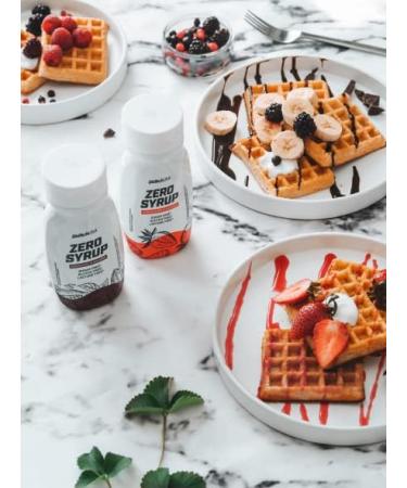 BioTechUSA Zero Syrup Sugar & Fat Free Sweetener Syrup 320 ml Strawberry - Buy Online on GoSupps.com