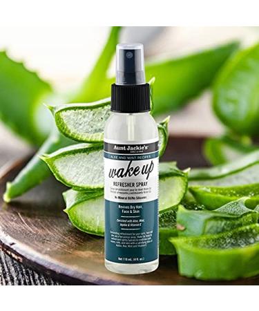 Aunt Jackie's Aloe & Mint Wake Up Refresher Spray - 4 Oz | Hydrating Hair, Face & Skin Care - Buy Online on GoSupps.com