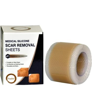 Silicone Scar Sheets - Medical Silicone Scar Tape Roll for Scar Removal - Reusable & Painless (Beige 1 x 60 Roll - Buy Online on GoSupps.com