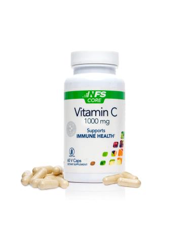 NF Sports Vitamin C 1000 mg Supports The Immune System Formation of Collagen Iron Absorption and Teeth Vegan Gluten-Free 60 Vegetable Capsules