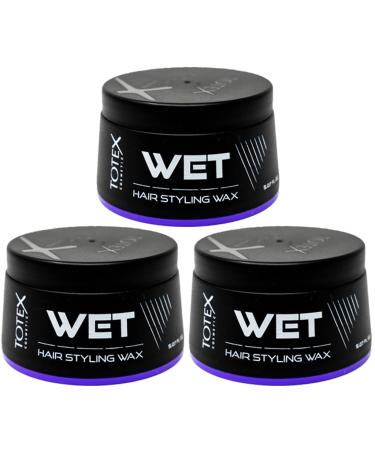 Totex WET Hair Styling Wax I Styling wax for wet hair I Watermelon scented hair wax I shiny and natural hair look I 150ml (3 pieces)