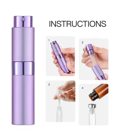 Lisapack 8ML Purple Atomizer Bottle - Refillable Travel Perfume Spray for Cologne - Buy Online on GoSupps.com