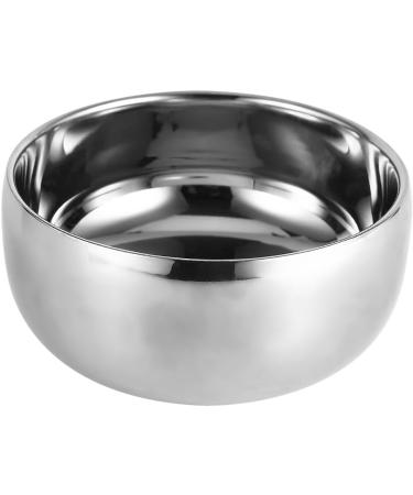 Premium Alloy Shaving Bowl with Lid - Durable Men's Shaving Foam Dish for Wet Shaving - Glossy Silver Metal Soap Cup - Buy Online on GoSupps.com