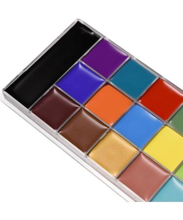 JACHOYI 20 Colors Face Body Paint Kit - Professional Cosplay & Halloween Makeup with Brushes | Perfect for Parties & Arts - Buy Online on GoSupps.com