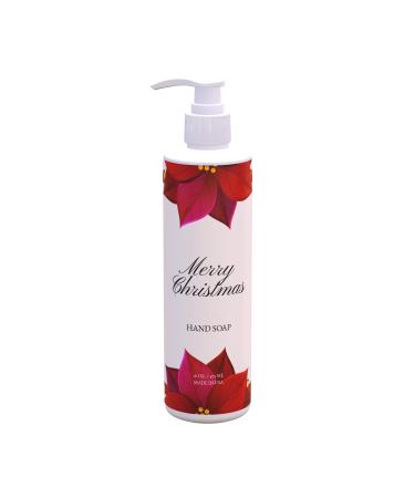 Christmas Hand Soap RedFlower Design | Fresh Green Tea & Lemon Scent | 12 Pack 16 oz Pump Bottles | Elegant Christmas Bathroom & Kitchen Decor | Paraben-Free Made in USA 12 16 Fl Oz (Pack of 12)
