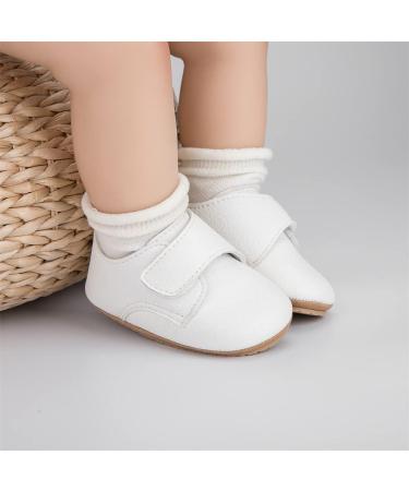 Sonsage Infant Baby Oxford Shoes | PU Leather Lace-Up Anti-Slip Trainers for Boys and Girls | Soft Rubber Sole | Toddler First Walking Sneakers 12-18 Months | C White - Buy Online on GoSupps.com