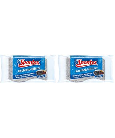 Spontex hob lights cleaning sponge for glass ceramics and sensitive surfaces ideal for hobs scratch -free and suction -free 1 piece (2 pack) 1 piece (2 pack) hob