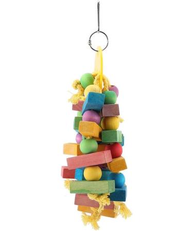 Colorful Vogel-Kachzeug: Hanging Wooden Pearl Toy for Parrots - Chewing Blocks & Swing for African Grey Amazon Cockatoo & Budgies - Buy Online on GoSupps.com