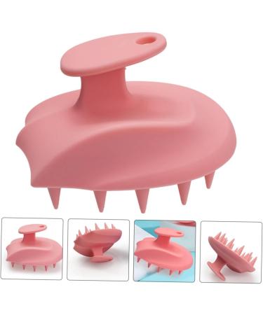 Orfofe Silicone Massage & Shampoo Brush - Pet Brush & Scalp Care Comb for Small Hair - Pink Pebble Gel - Buy Online on GoSupps.com
