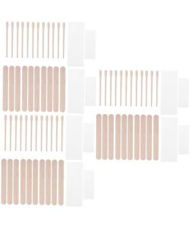 Beaupretty 1200pcs Disposable Beauty Bar Spatula Stencil Natural Birch Medium Assorted Colors X 3pcs 15x1.6cmx3pcs