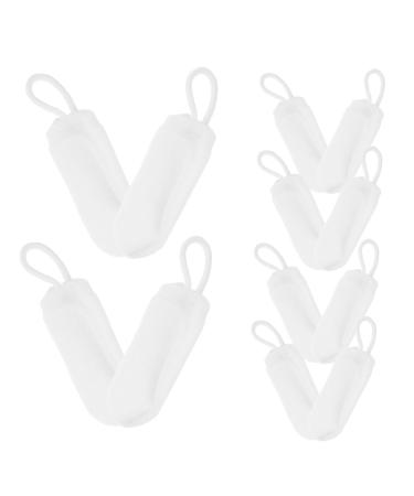 Kisangel 10pcs Pet Cleaning Finger Cots Dog Kit Dog Dental Care Brush Cleaning Supplies Puppies Nylon White