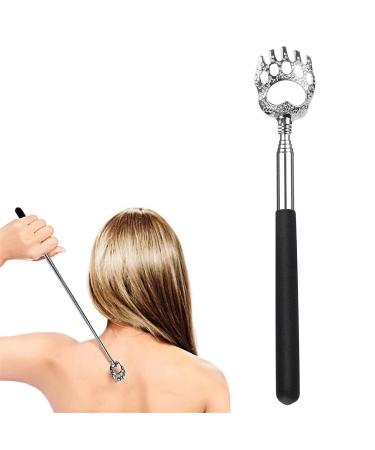 VZUHSW telescopic back scratches made of stainless steel- back scratch back crawler and scratch hand in one perfect for head and back massages as well as to relieve itching 1 piece