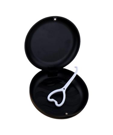 Perfk Retainer Case Retainer Mundsicht Tablet Organizer protection Practical care dentures Storage boxes Mouth protection for the office black