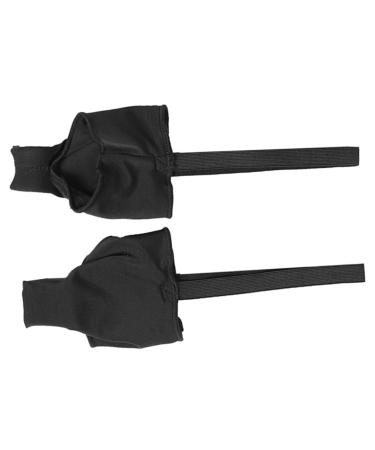 Healifty 1 Pair Hallux Valgus Sleeve Hammertoe Splint Hammer Straightener Foot Protectors for Feet Hallux Valgus Bunion Protector Stitched Foot Protector Covers Care Black 10x7.2cm