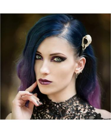 1 Pair Halloween Dark Punk Crow Skull Skull Hair Clip Halloween Skull Hair Clip Halloween crow skull Hair Bands Gothic Hair Accessories Halloween Cosplay Costume Horror Party Supplies - Buy Online on GoSupps.com