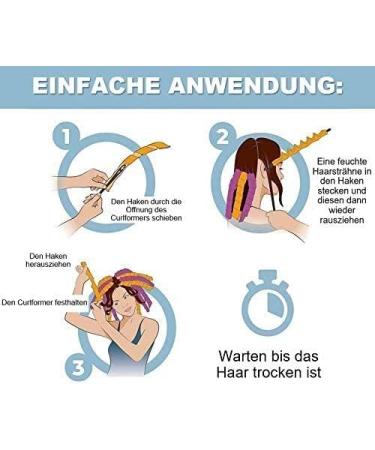 40 Pieces Hair Rollers Curlers Set - Heatless Overnight Curling for Women & Ladies - Includes Travel Bag - Purple/Pink - Buy Online on GoSupps.com