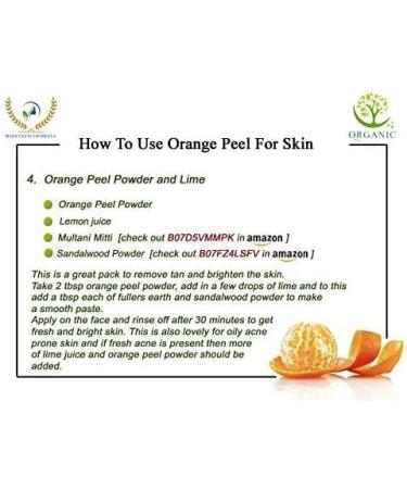 ORGANIZE RAINTECH HERBALS Organic Orange Peel Powder for Skin Glowing Face Pack 100 Grams - Buy Online on GoSupps.com