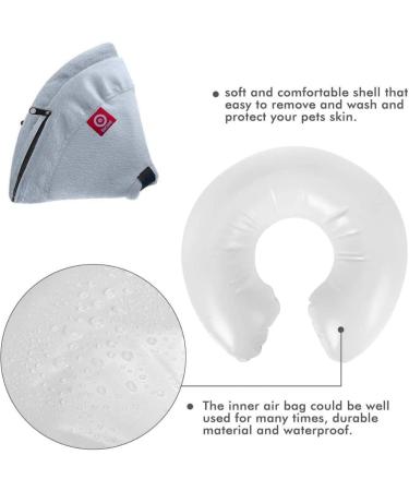 Ducomi Inflatable Dog & Cat Hinges - Comfort & Protection for Pets | Gray (L) - Prevents Scratches & Bites - Buy Online on GoSupps.com