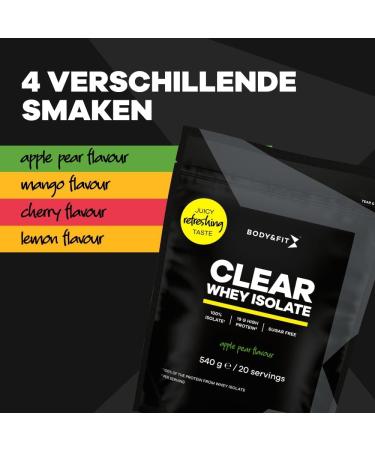 BodyFit Body & Fit Clear Whey Isolate Clear Whey Protein Proteine Poeder Proteine Ranja Eiwit Limonade Mango smaak 540 gram 20 shakes - Buy Online on GoSupps.com