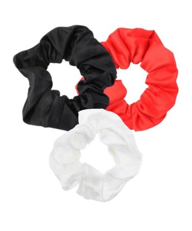 Topkids Accessories 3pc Satin Hair Scrunchies for Women & Girls Hair Accessories for Women Hair Bobbles Hair Ties Hair Elastics Ponytail Holders Hair Styling Accessories (Spectator)