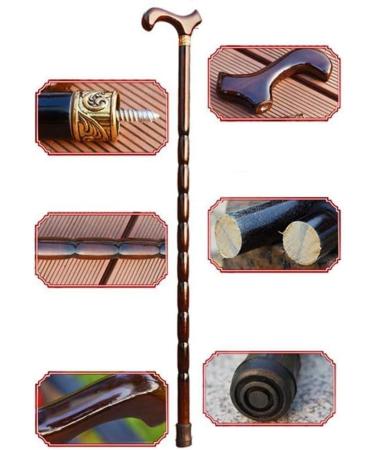 Crutch Solid Wood Cane Wooden Slip Stick Walking Aid for The Elderly with Gifts Wooden Walking Stick crutch-11.19 WoodenCanes for Men and Women It's so Kind of You powerfully - Buy Online on GoSupps.com