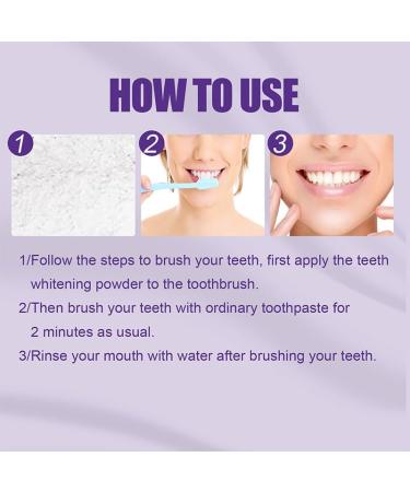V34 Activated Charcoal Tooth Whitening Powder - Removes Coffee, Tea, Wine Stains - Safe & Gentle Natural Whitener - Purple - Buy Online on GoSupps.com