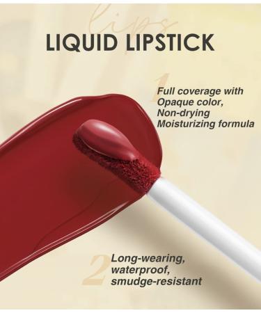 12Pcs Matte Liquid Lipstick & Lip Liner Set - Waterproof Velvet Nude Lip Stains Gift Set - Buy Online on GoSupps.com