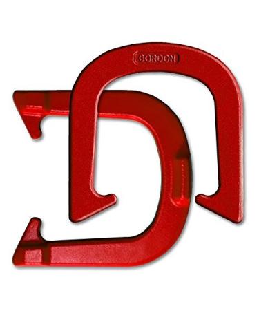Gordon Professional Pitching Horseshoes - Red Finish - NHPA Sanctioned for Tournament Play - Drop Forged Construction - One Pair (2 Shoes) - Medium Weight