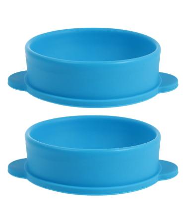 FOMIYES 8 STK mixing bowl made of silicone foldable container silicone container collapsible stirring bowls Beauty tools hot pot high-temperature-resistant silicone cosmetics bluex4stk 13.2x11cmx4pcs