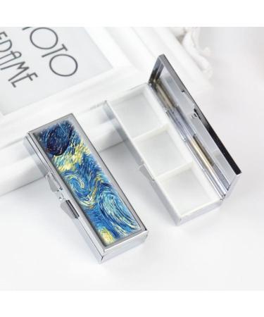 Vincent Van Gogh The Starry Night Pill Box - Decorative Travel Pill Organizer & Gift Case - Buy Online on GoSupps.com