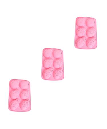 TOPBATHY 3pcs Interesting Silicone Mold Cookie Molds Easter Egg Mold Baking Tool De para Nonstick Bakeware Mold Cake Molds Silicone Candy Craft Mold Muffin Pan Mold Eggs Pink Chocolate