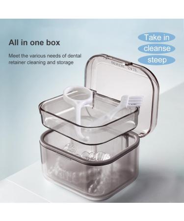 Three Layers Denture Box with Strainer Denture Box for Soaking Dentures and Storage Mouthguards Clear Dentures Braces Case for Daily Travel Cleaning(Black) - Buy Online on GoSupps.com