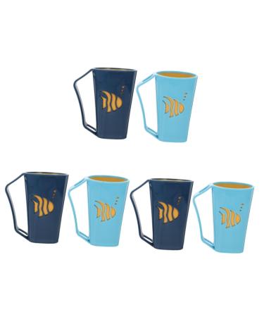 STOBAZA 6 Pcs mouthwash Cup Toothpaste Cup Holder Kids Toothbrush Cup Bathroom Tooth Brush Cups Unbreakable Cup Cartoon wash Cups Toothbrush Tumbler Lovers or Lightweight Toothbrush Holder Assorted Colorx3pcs 12X8.5X10.5CMx3pcs